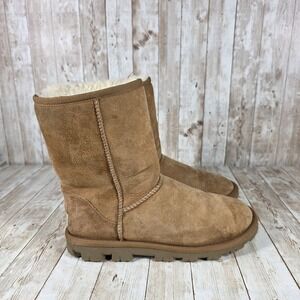 UGG Classic Short Boots Suede Leather Winter Warm Comfy Shoes Size 7‎